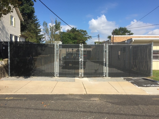 8' high chain link fence with privacy slats